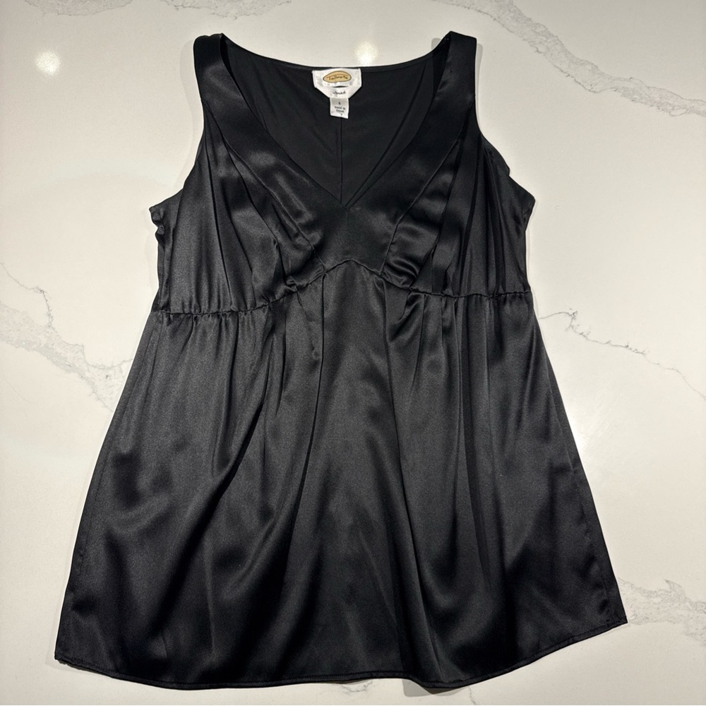 Talbots Elegant Black Stretch Blouse